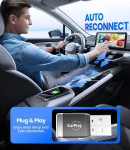 ดองเกิล PIX-LINK 2 in 1 สำหรับเชื่อมต่อ CarPlay แบบไร้สาย และอะแดปเตอร์ Android Auto แบบไร้สาย กล่องอัจฉริยะ AI สำหรับระบบอัจฉริยะ<span class=keywords><strong>ใน</strong></span>รถยนต์ รองรับ CarPlay แบบใช้สาย - Product Image 5