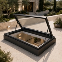 Puits de lumière sur mesure en aluminium pour véranda de villa, éclairage professionnel avec portes et fenêtres en PVC et verre acrylique, utilisation électrique