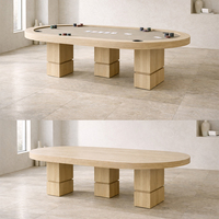 Table de poker professionnelle de luxe pour 8 à 10 personnes, table de poker en bois de luxe avec chaises, table de poker moderne Texas Hold'em à vendre