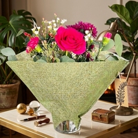 Manchon non tissé imitation jute pour l'agriculture, emballage personnalisé, design coloré, motif floral
