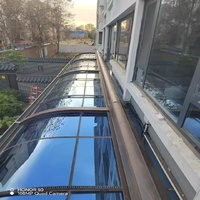 Toldo Retráctil de Diseño Moderno para Exteriores, Persiana de Aleación de Aluminio Resistente al Viento, Techo Enrollable Motorizado, Persiana para Patio Exterior