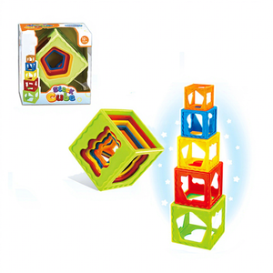 Bébé éducatif activité intelligente jouets à empiler cube en plastique empiler tasse jouets pour enfants - Product Image 1