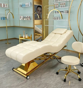 Stainless Steel Electric Folding Adjustable Height Beauty Bed for Salon and Commercial Use for Eyelash Extensions - Product Image 1