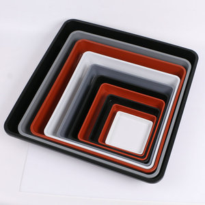 Bandeja cuadrada de plástico para macetas, bandeja multicolor para recoger agua, para escritorio o suelo, resistente y duradera - Product Image 1