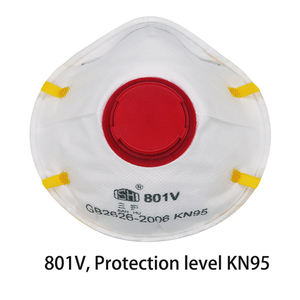 หน้ากากป้องกัน KN95สำหรับ8210VCN หน้ากากกันฝุ่นขัดทางอุตสาหกรรมพร้อมวาล์วช่วยหายใจหน้ากากป้องกันฝุ่นเพื่อป้องกันหมอกควันจากละอองน้ำ - Product Image 5