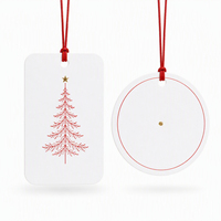 Étiquettes suspendues personnalisées de Noël 355 g/m² élégantes blanches pour cadeaux de fin d'année et marquage de vêtements – Vente en gros, directement de l'usine