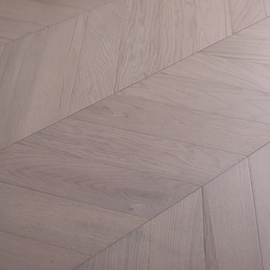 Parquet en bois d'ingénierie AVANTIMORA EN717-1 Grade ABC 20 mm multicouche en noyer noir, système clic, motif chevron ondulé, pour revêtements de sol commerciaux - Product Image 1