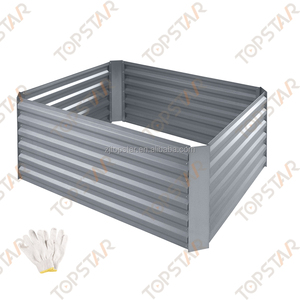 OEM & ODM Jumbo Size <span class=keywords><strong>in</strong></span> acciaio zincato <span class=keywords><strong>ferro</strong></span> letto da giardino rialzato scatola <span class=keywords><strong>fioriera</strong></span> per giardini all'aperto vasi di fiori e fioriere - Product Image 5
