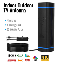 Antena HDTV Portátil para Interiores y Exteriores 4K 1080P con Amplificador, Antena de TV Digital para Canales Locales Gratuitos ATSC DVB-T
