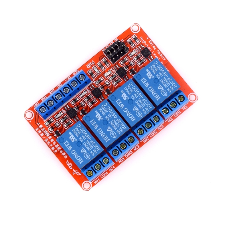 # 280A 5V 4 способ релейный модуль с Оптрон высокий и низкий уровень запуска relayred доска