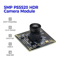 Module de caméra fixe Hampo Omnivision 003-1482-B 5MP ultra haute résolution 30fps 1/2.5" avec capteur PS5520, large plage dynamique MJPG/YUV