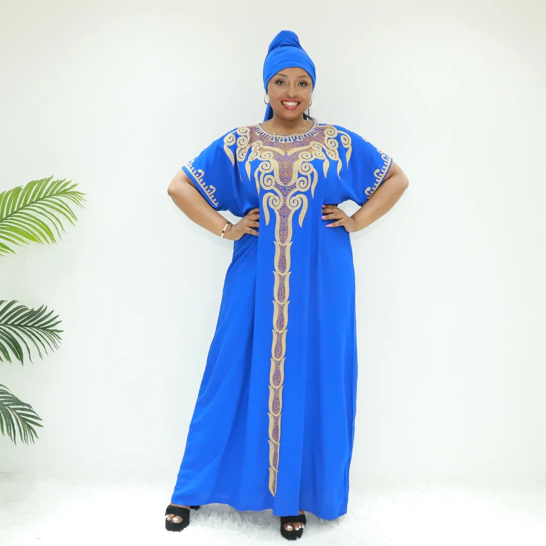 Müslüman giyim etnik abaya je veux STA2777F kongo bouafrica afrika baskılı elbise