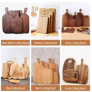 <span class=keywords><strong>Planche</strong></span> à découper en bois de bois de noyer noir multifonctionnel, mini teck naturel non fini cuisine en vrac mangue bord vivant - Product Image 6