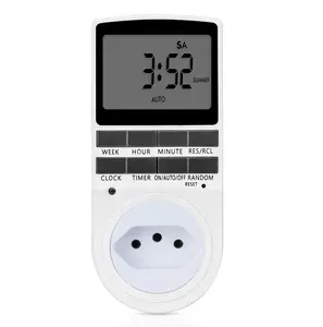 Electronic Digital Timer Switch 24 Hour Cyclic BR Plug Kitchen Timer Outlet Programmable Timing Socket 220V 120V