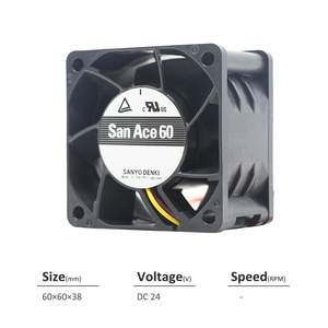 พัดลมระบายความร้อนแบบแกน SANYO DENKI San Ace รุ่น 9GA0624P1J03P ขนาด 60*60*38 มม. 24V DC 18.0W 0.75A 62CFM 17500rpm สำหรับเซิร์ฟเวอร์และอุปกรณ์โทรคมนาคม - Product Image 2