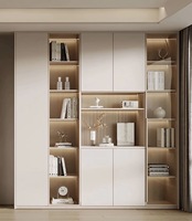Bibliothèque ouverte, armoire à étagères ouvertes sur mesure, bibliothèque de rangement moderne pour salon et bureau