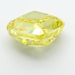 Diamant jaune vif fantaisie taille coussin 8,57 carats, cultivé en laboratoire, clarté VS2, diamant non monté pour bijoux fins de créateur - Product Image 1