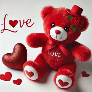 Ours en Peluche Personnalisé OEM ODM Je T'aime Rouge Rose Blanc, Jouets en Peluche Ours en Peluche Animaux en Peluche, Cadeaux pour la Fête des Mères et la Saint-Valentin - Product Image 2