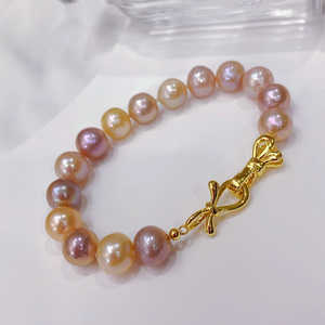 2024 New Baroque Style Natural Pearl Bracelet Colorful <b>Oil</b> <b>Painting</b> Design Gift Product - Product Image 1
