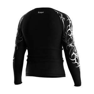 Rashguard Death Core Heavy Metal pour hommes, protection UV, séchage rapide, anti-frottement, parfait pour le MMA, les sports nautiques, couche de base - Product Image 2