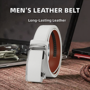Cinturón de Cuero Casual para Hombre, Duradero, con Hebilla de Cobre, Ajustable, de 35 mm de Ancho, Diseño Sólido, Sin Agujeros - Product Image 2