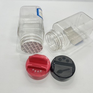 100/120 ml <strong>Kitchen</strong> Plastic Salt and Pepper <strong>Container</strong>, Square Seasoning Plastic Bottles/<strong>Herbs</strong> Storage Plastic Jar - Product Image 4