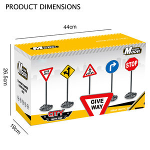 Giocattoli Educativi di Sicurezza Jacko, Segnali Stradali Giocattolo, Modello di Segnale <span class=keywords><strong>Stradale</strong></span> a Colonna Singola, Palo di Avvertimento - Product Image 6