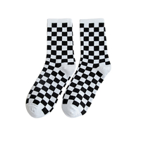 Runnings — chaussettes cousues sur le devant J153 en coton, bas de costume à damier personnalisé, livraison gratuite