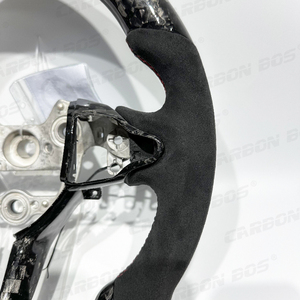 Volante Deportivo de Cuero con Fibra de Carbono LED para Hyundai Veloster Turbo 2012-2017 Elantra <span class=keywords><strong>N</strong></span> I20N I30N - Product Image 2