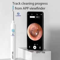 LANNX uENT V6B nouvel Otoscope visuel intelligent wifi avec lentille de 5.0MM outil de nettoyage de cérumen ensemble d'otoscope visuel sans fil