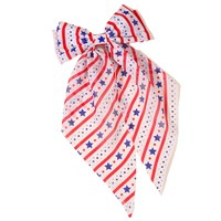 Épingle à cheveux durable avec ruban drapeau américain commémoratif et nœud superposé en tulle, accessoire de fierté nationale pour festival d'été