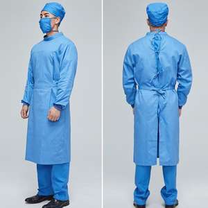 Uniformes Médicos de Alta Calidad, Modelo OEM, Uniformes de Doctor con Logotipo Personalizado, Bata de Operación Verde Oscuro Tejida, Bata de Paciente Transpirable, Uniforme de Enfermería - Product Image 5