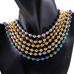 Cadena de Bolas de Acero Inoxidable 304 con Recubrimiento PVD de Colores, Suministro de Fábrica Personalizado, Resistente al Agua, Accesorio para la Fabricación de Joyería Permanente - Product Image 4