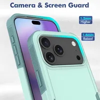 Coque de téléphone robuste antichoc pour iPhone 17 Air 16E 15 14 Plus 13 12 11 17 Pro Max – Housse hybride blindée anti-chute