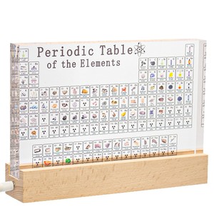 Periodic Table Of Elements Wooden Desktop Decor For Physics <b>Students</b> And <b>Teachers</b> School <b>Gift</b> Home Decor - Product Image 1
