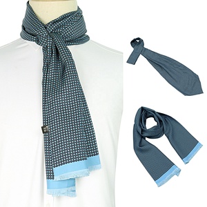 Ensembles cravate et écharpe <span class=keywords><strong>Ascot</strong></span> de luxe pour hommes d'affaires sérigraphiés en <span class=keywords><strong>soie</strong></span> Paisley pour hommes - Product Image 1