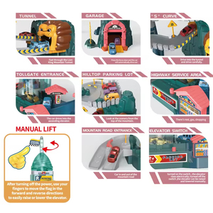 Giocattolo 2026: Set da gioco fai da te con pista per auto, parcheggio, avventura in città, scivolo per dinosauri, pista da corsa e binari stradali - Product Image 4