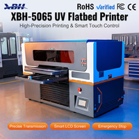 Imprimante à plat UV XBH-5065 A1 avec 3 têtes d'impression et positionnement par vision CCD, pour l'impression sur acrylique, bois, carrelage, coques de téléphone et autocollants
