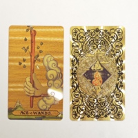 Kartu Tarot Plastik Berlapis Emas Spanyol Baru dari Pabrik, Ukuran 12*7cm, 78 Kartu, Tahan Air, Permainan Papan, Kartu Oracle dengan Buku Manual
