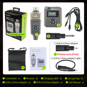 Clavax M3 Xách Tay <span class=keywords><strong>5.8Ghz</strong></span> Không Dây Trong Tai Màn Hình IEM Hệ Thống <span class=keywords><strong>Transmitter</strong></span> D <span class=keywords><strong>Receiver</strong></span> Cho Ban Nhạc Thành Viên Hiệu Suất Sân Khấu Diễn Tập - Product Image 4