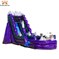Toboggan aquatique gonflable en PVC GMY Commercial avec pompe à air double canal pour usage scolaire, public, jardin, éducatif et résidentiel