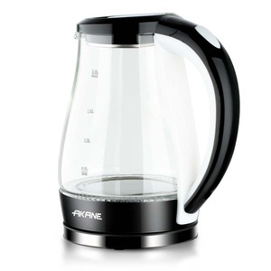 AKANE 2000W Electric <strong>Kettle</strong> 2L <strong>Large</strong> Capacity with Borosilicate Glass Body Rapid Boiling clear Water Level for Daily Kitchen Use - Product Image 3