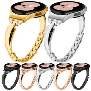 Listensmart, correas inteligentes de moda de lujo, D pulsera en forma de letra, banda de acero inoxidable para Samsung Galaxy Watch, 6 bandas