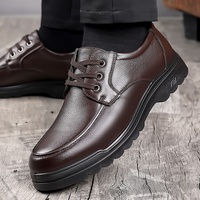 Chaussures habillées décontractées pour hommes en cuir pleine fleur véritable, élégantes, respirantes, désodorisantes, style britannique, à lacets