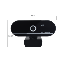 Caméra de visioconférence HD 1080P Shenmaidi de haute qualité, prix d'usine, axe rotatif, microphone intégré, plastique noir, large et plat