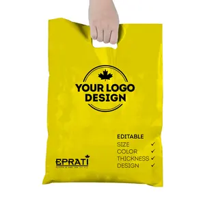 Low Price High Quality Biodegradable Die Cut Plastic Bag With Handle For Shopping From Turkey The Manufacturer Guaranteed