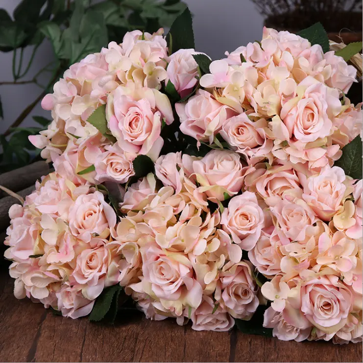 Горячая распродажа 10 цветов розы Искусственные Свадебные Декорации Розы Букеты