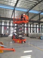 Plateforme élévatrice à ciseaux électrique de 16 m de hauteur extrême, table de travail aérienne mobile hydraulique autopropulsée, élévateur pour personnel