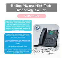 Téléphone VoIP Yeaslin SIP-T33G avec PoE/LAN filaire et système d'exploitation Linux