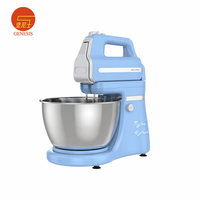 Batteur sur socle planétaire électrique oscillant en acier inoxydable, bol mélangeur de 4,5 L, 5 vitesses, 300 W, crochet pétrisseur, appareil de cuisine domestique